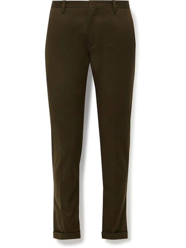 Photo: Paul Smith - Slim-Fit Organic Cotton-Twill Trousers - Green