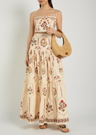 Agua BY Agua Bendita Lina Printed Linen Maxi Dress Multicoloured