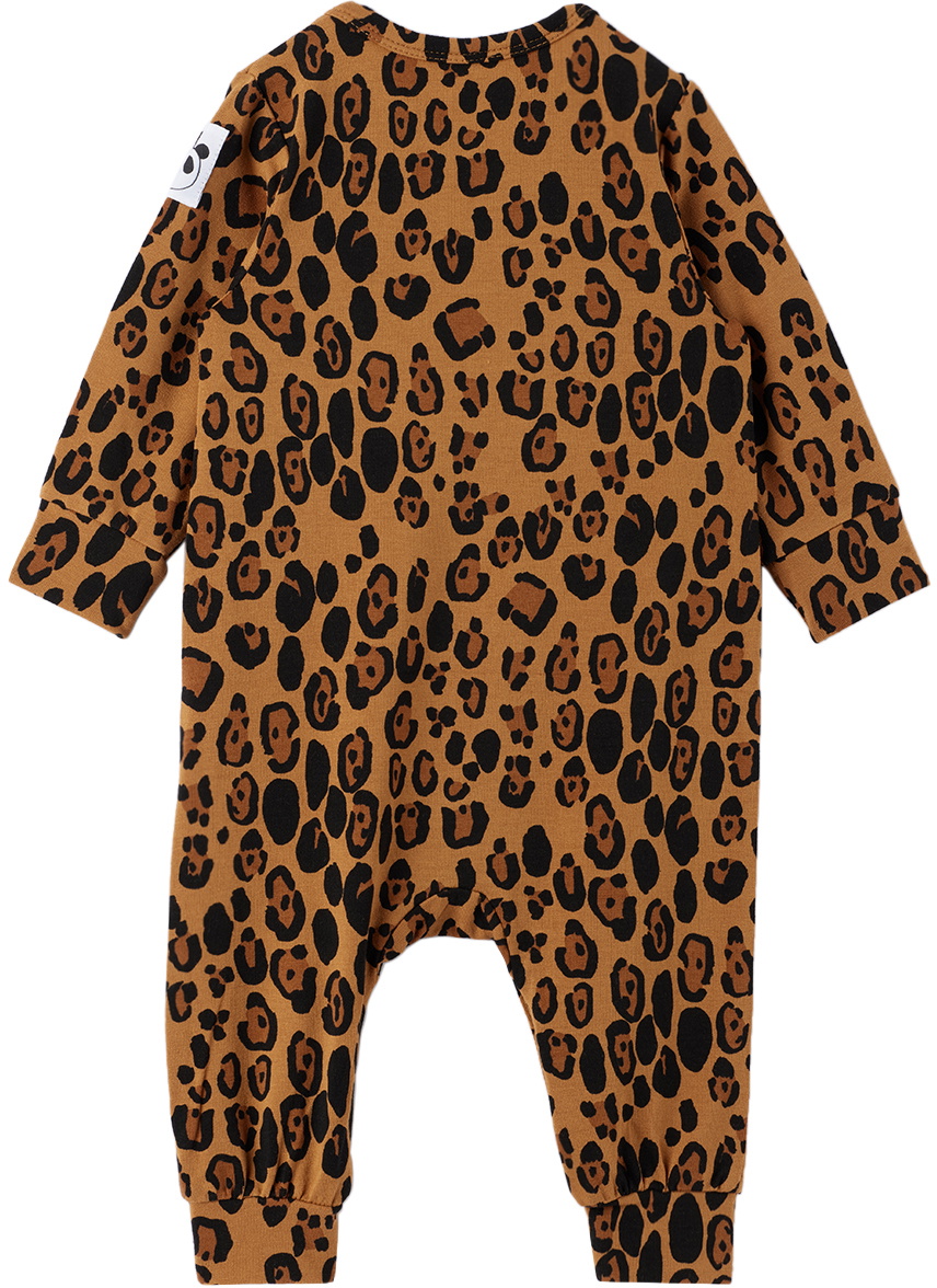 Mini Rodini Baby Tan Leopard Jumpsuit
