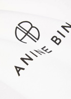 Anine Bing Jaci Logo Cotton-blend Sweatshirt White