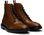 Thom Browne Brown Classic Wingtip Brogue Boots