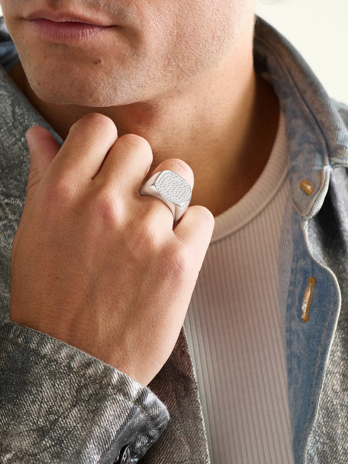 Hatton Labs ハットンラブス / Signet Ring HATTON LABS - ハットン ラブス】Amazonite Signet Ring (リング