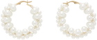 Shrimps Gold & White Cooper Earrings