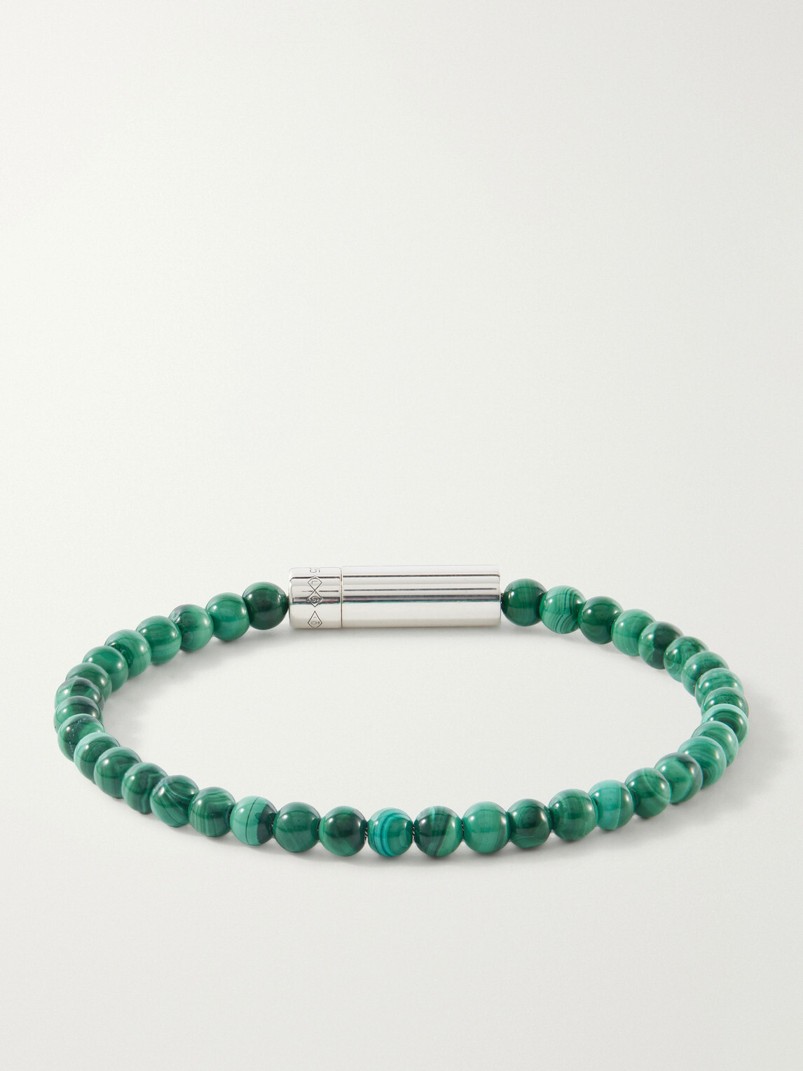 le gramme - 11g Malachite Beads Bracelet - Green