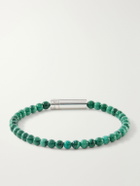 le gramme - 11g Malachite Beads Bracelet - Green