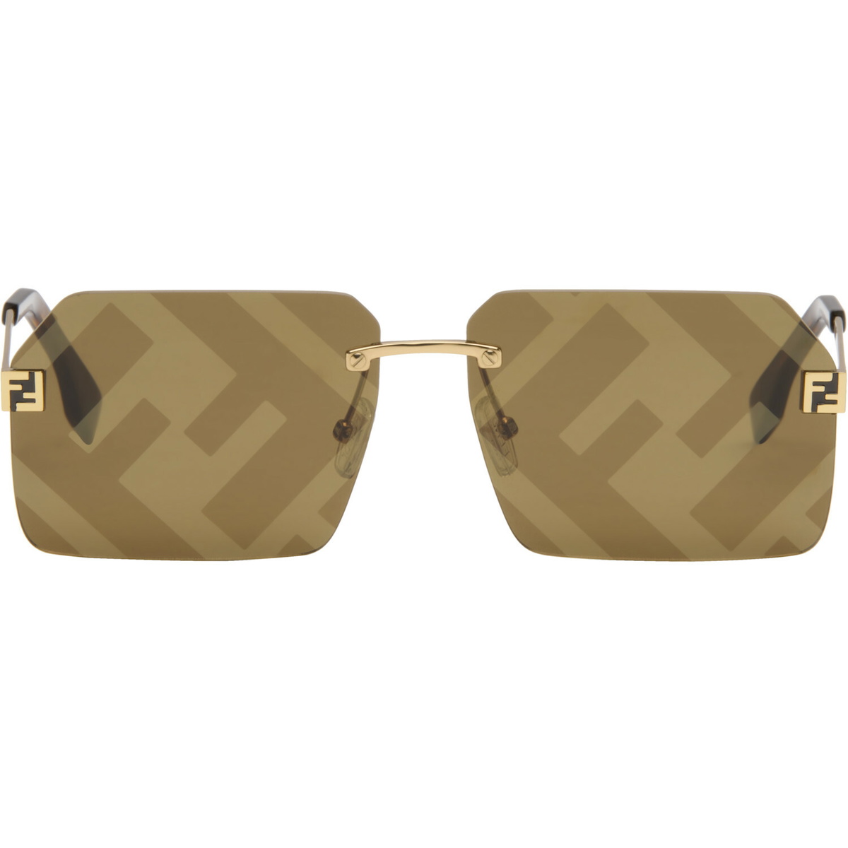 Fendi Gold Fendi Sky Sunglasses