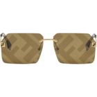 Fendi Gold Fendi Sky Sunglasses
