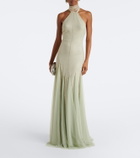De La Vali Elowen lace halterneck gown
