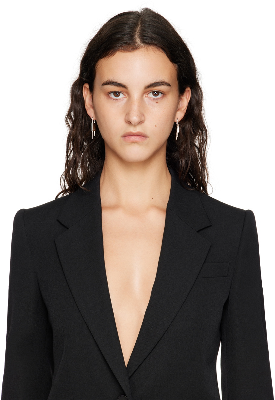 Givenchy Silver Lock Earrings Givenchy