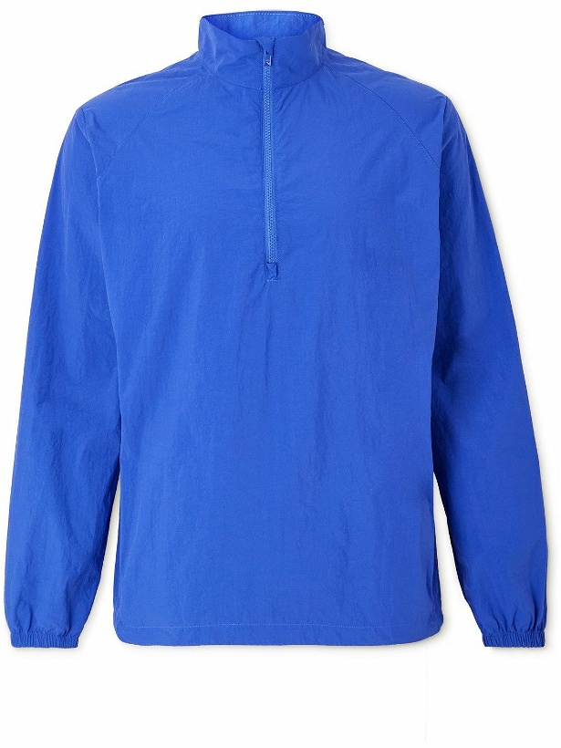 Photo: Outdoor Voices - A.M. Dawn Patrol Recycled-Shell Half-Zip Golf Jacket - Blue