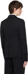 SAPIO Black Metallic Lapel Blazer