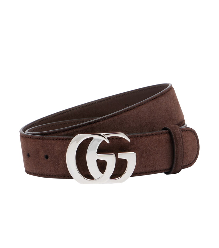 Gucci Double G crystal-embellished leather belt Gucci display picture 3