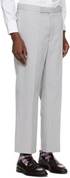 Thom Browne Gray Classic Backstrap Trousers