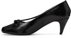 ABRA Black Double Shoe Kitten Heels