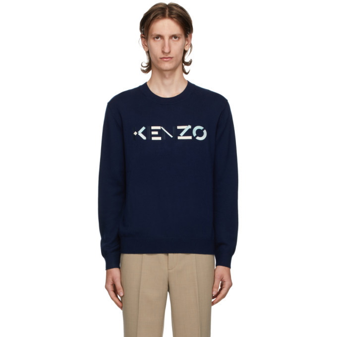 Photo: Kenzo Navy Wool Logo Sweater