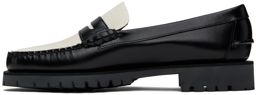 Sebago Black & White Dan Lug Loafers