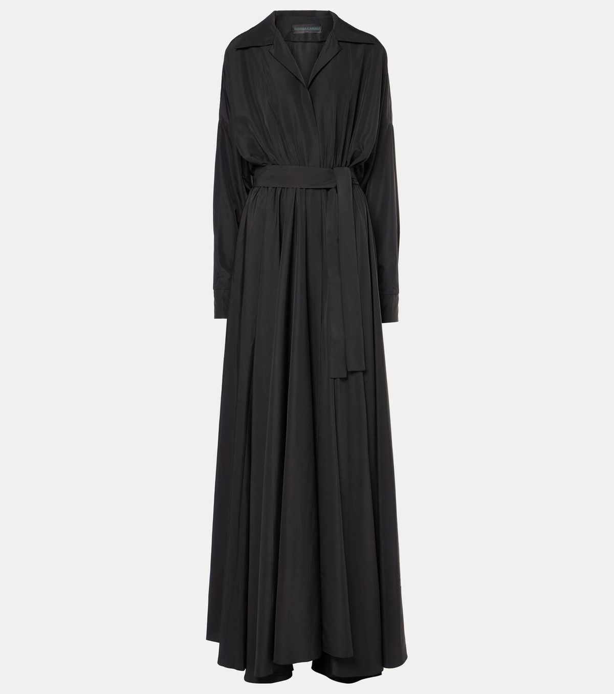 Norma Kamali Faux leather-trimmed maxi dress Norma Kamali