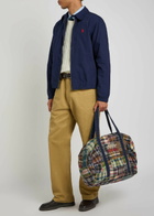 Polo Ralph Lauren Large Logo-embroidered Checked Cotton Duffle bag - Navy - One Size