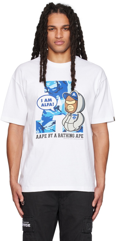 Photo: AAPE by A Bathing Ape White Theme T-Shirt