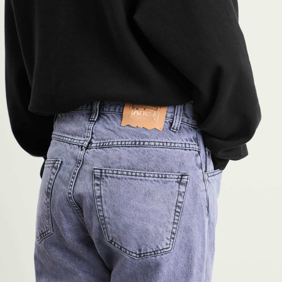 Aries Women's Acid Wash Batten Jeans in Purple