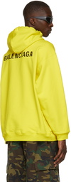 Balenciaga Yellow Medium Fit Logo Hoodie