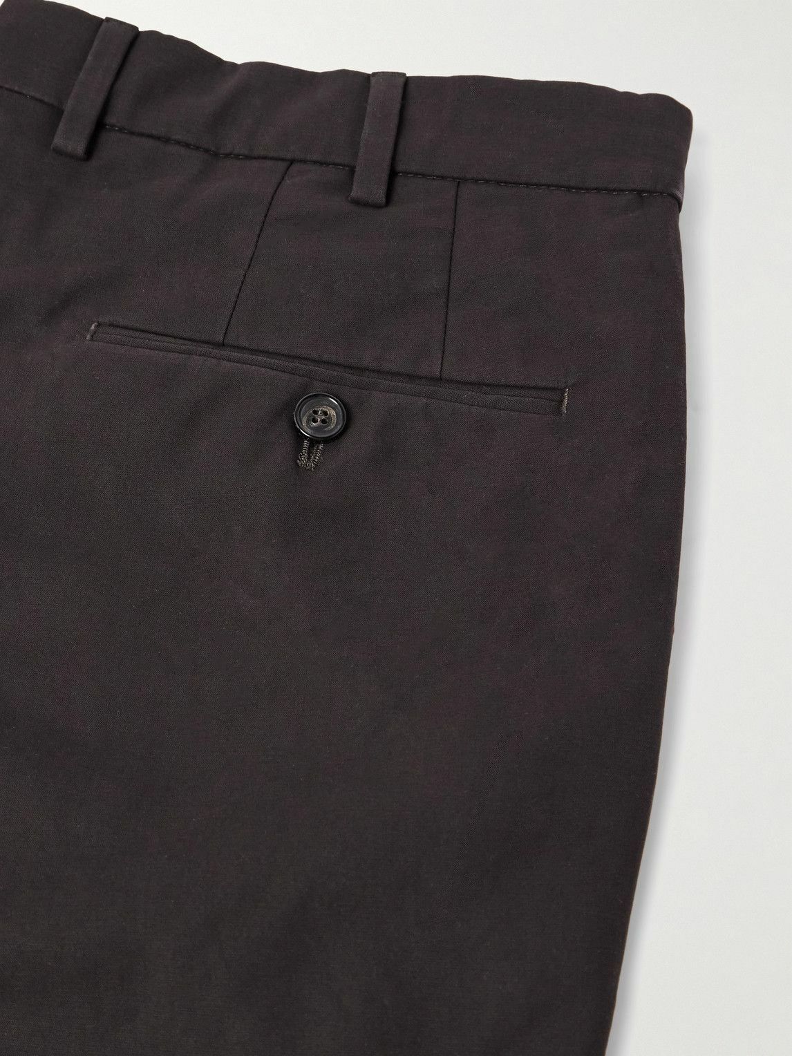 Loro Piana - Carlo Hyannis Tapered Cotton-Blend Trousers - Brown