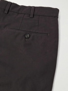 Loro Piana - Carlo Hyannis Tapered Cotton-Blend Trousers - Brown
