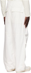 Jil Sander White Drawstring Denim Trousers