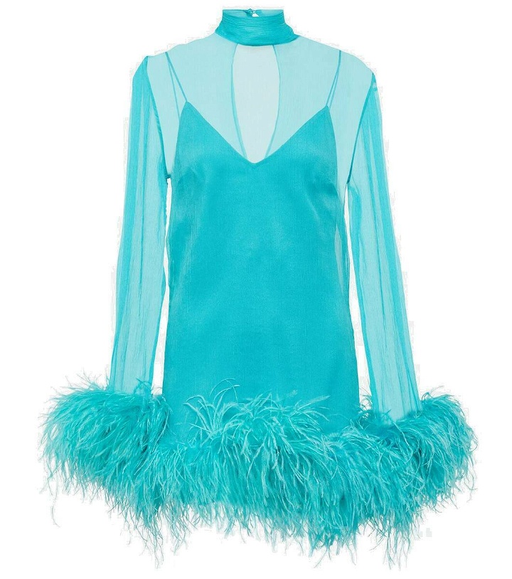 Photo: Taller Marmo Feather-trimmed minidress