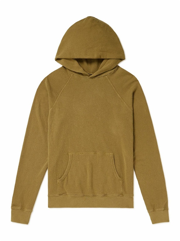 Photo: Les Tien - Garment-Dyed Cotton-Jersey Hoodie - Brown