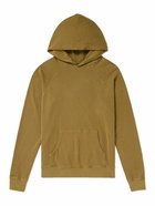 Les Tien - Garment-Dyed Cotton-Jersey Hoodie - Brown