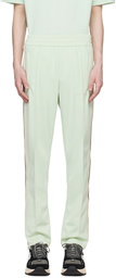 Palm Angels Green Striped Track Pants