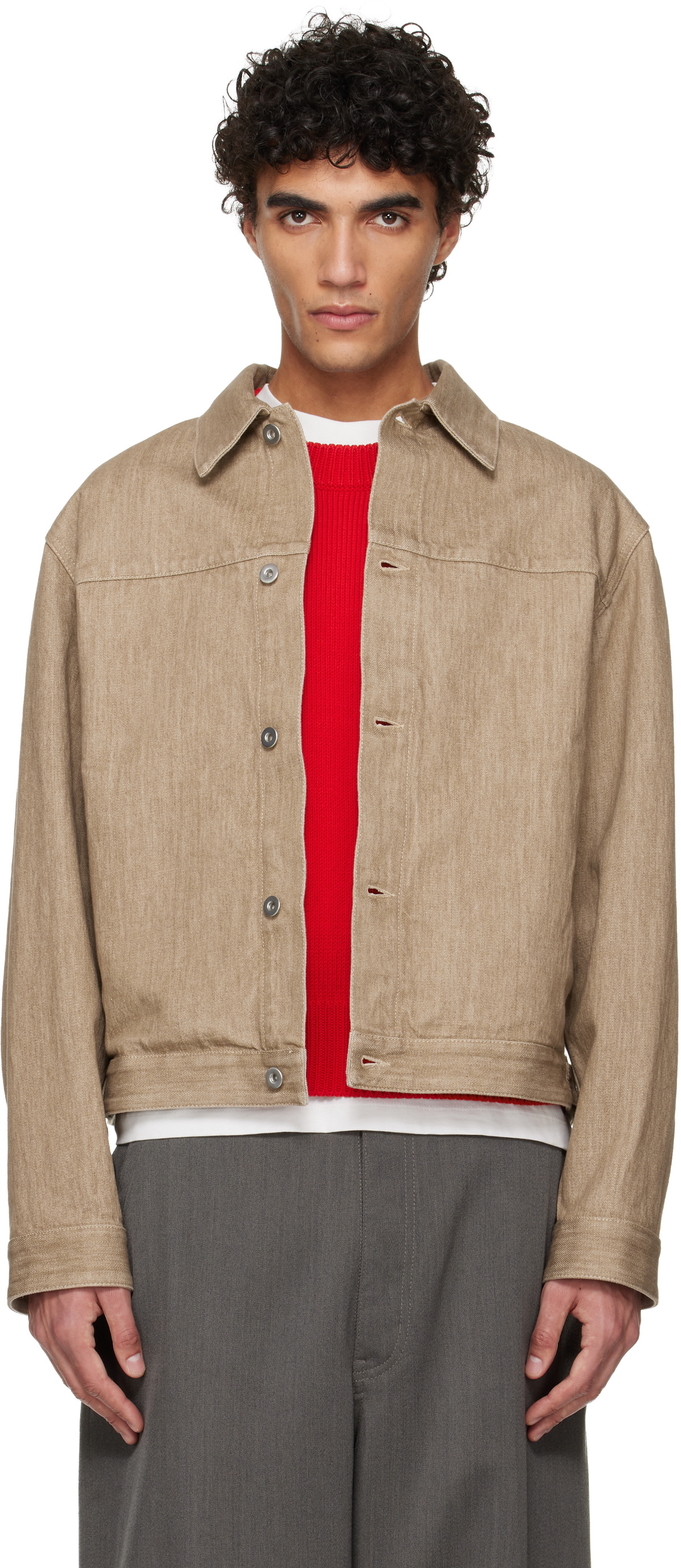Jil Sander Beige Blouson Jacket Jil Sander