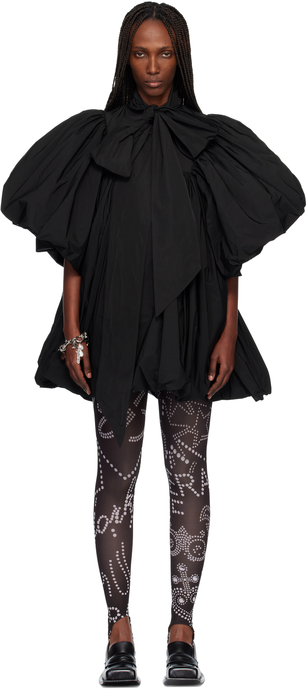 VAQUERA Black Pouf Minidress