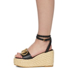 Valentino Garavani Black Valentino Garavani VLogo Wedge Espadrilles