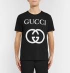 Gucci - Logo-Print Cotton-Jersey T-Shirt - Black