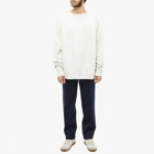Maison Margiela Men's Embroidered Numbers Logo Crew Sweat in Chalk
