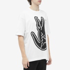 Comme des Garçons SHIRT Men's x Lacoste Vertical Croc T-Shirt in White/Black