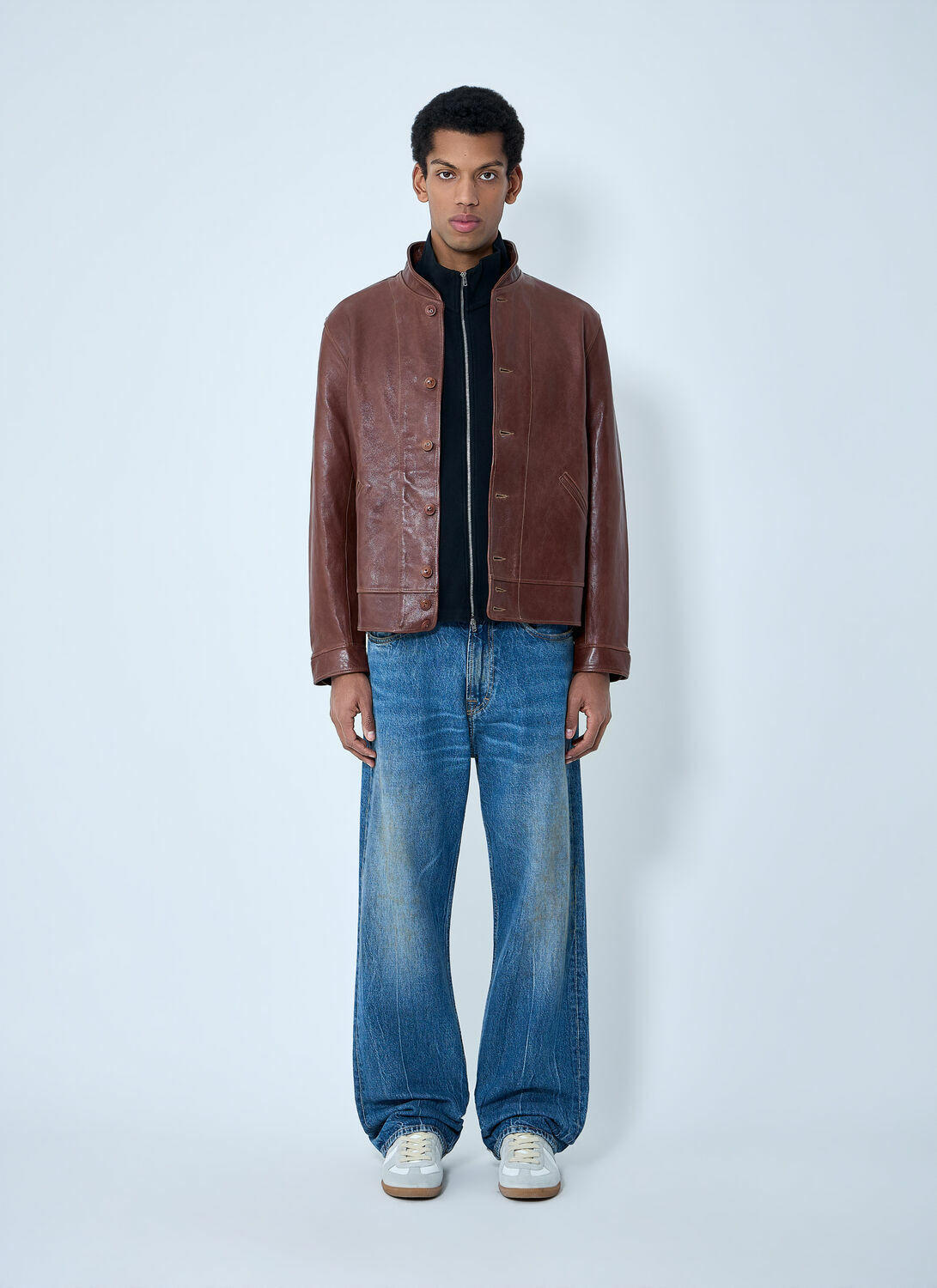 Levi's Leather Button-Up Jacket