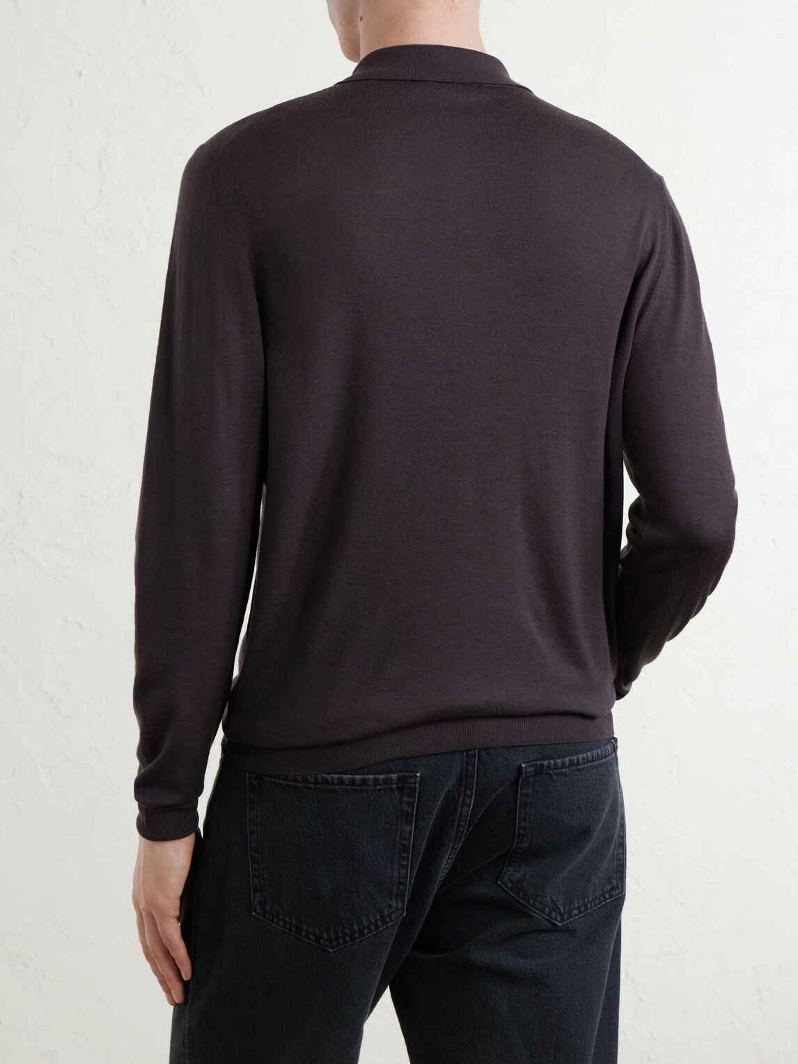Canali - Wool Polo Shirt - Brown