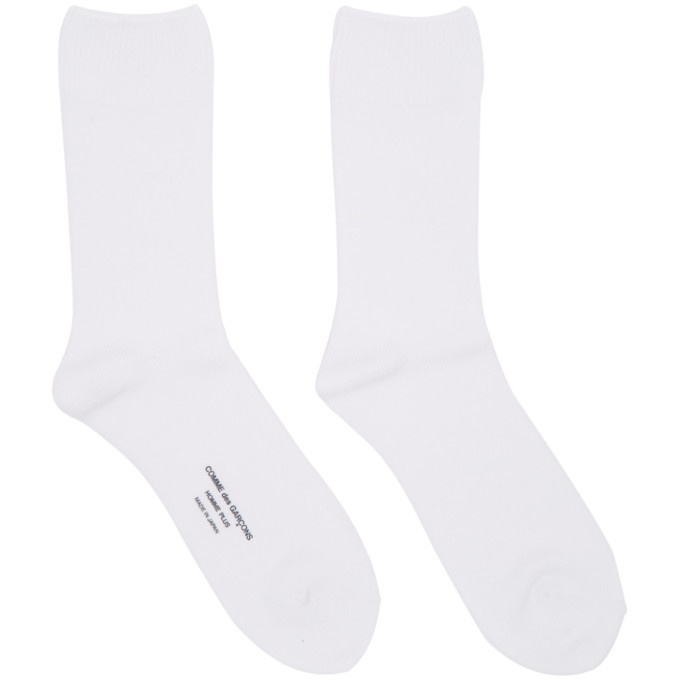 Photo: Comme des Garcons Homme Plus White Jersey Socks