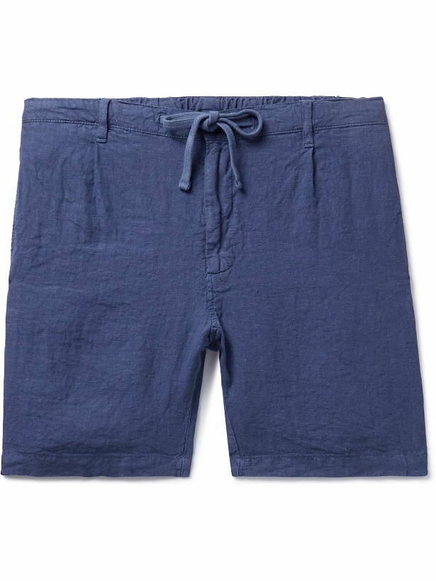 Photo: Hartford - Tank Slim-Fit Linen Drawstring Shorts - Blue