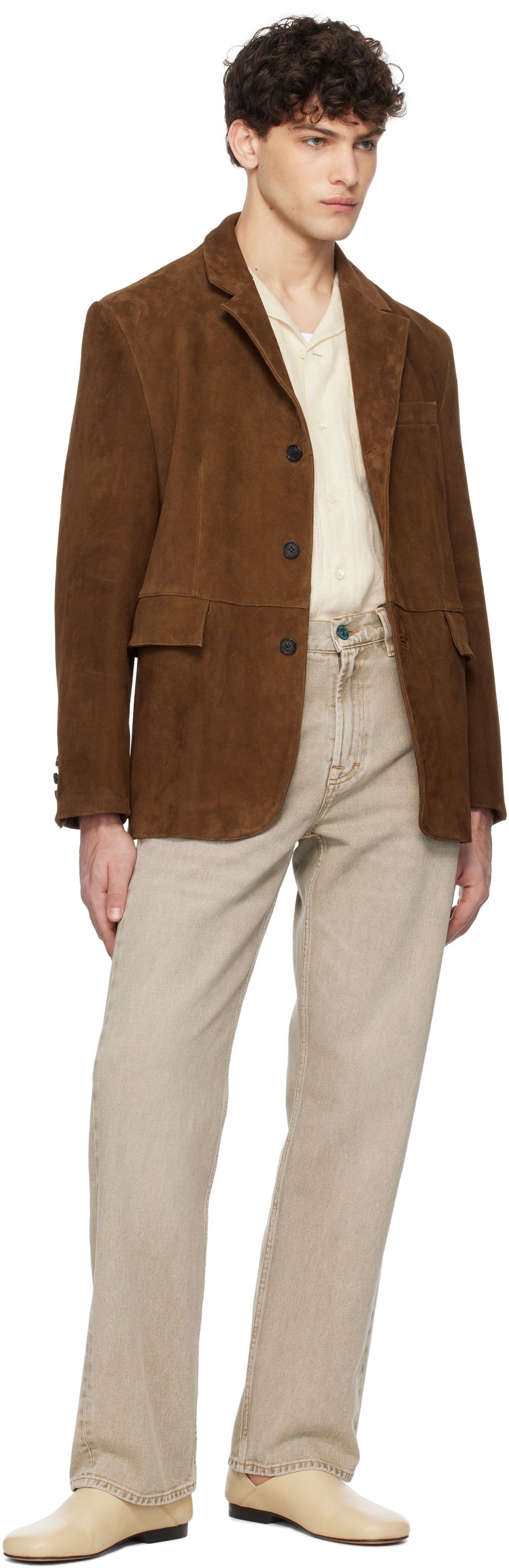 Tonywack Brown Suede Tailored Leather Jacket