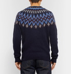 Howlin' - Future Fantasy Fair Isle Brushed-Wool Sweater - Blue