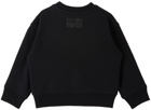 Burberry Baby Black Embroidered Sweatshirt