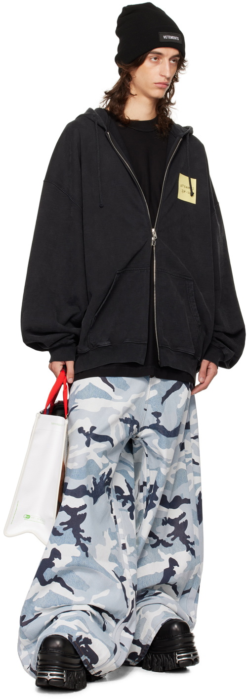 VETEMENTS Blue Camo Big Shape Jeans