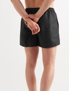 Balenciaga - Straight-Leg Short-Length Logo-Print Swim Shorts - Black