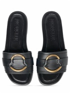 MONCLER 15mm Bell Leather Slide Sandals