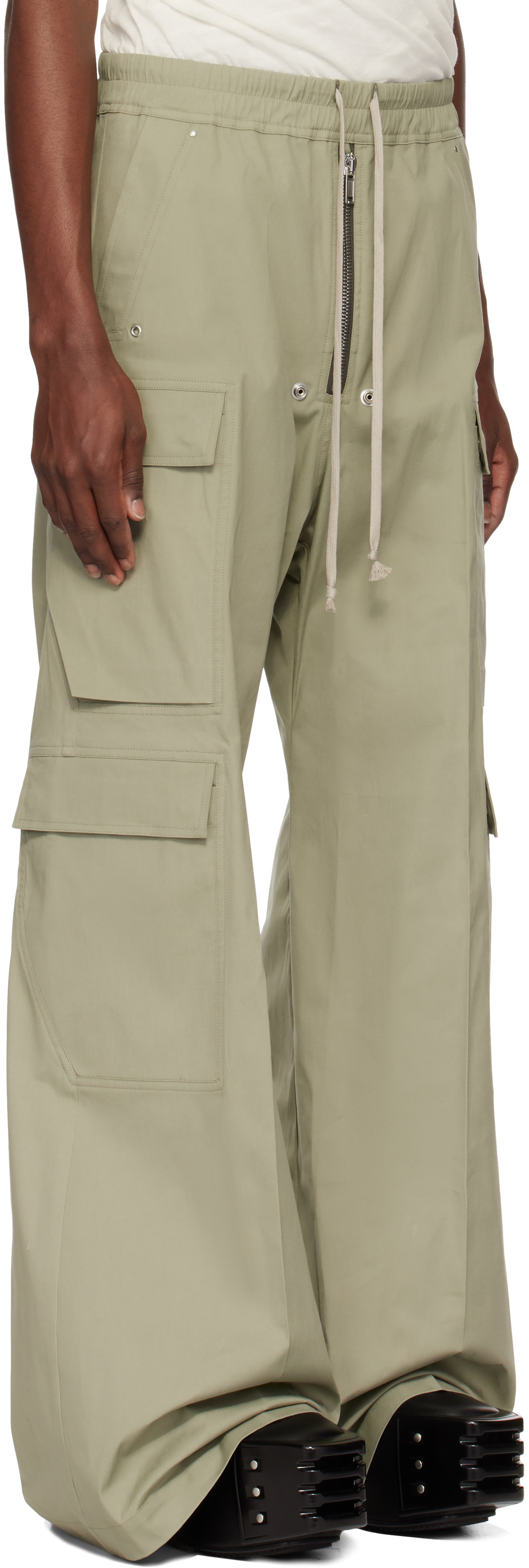 Rick Owens Green Hollywood Cargobela Cargo Pants Rick Owens