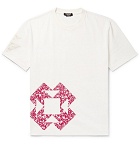 CALVIN KLEIN 205W39NYC - Patchwork Appliquéd Cotton-Jersey T-Shirt - Men - Off-white